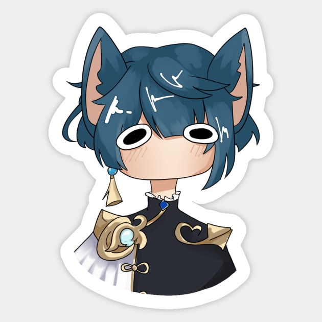 Xingqiu Sticker by stoopid-smoo